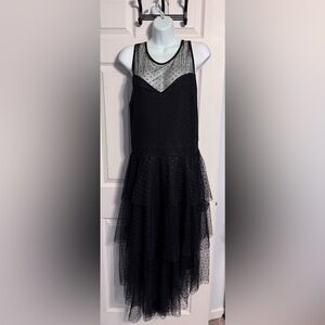 NWOT City Chic xxl 24 black lace ruffle hi low dress sexy sheer top tank